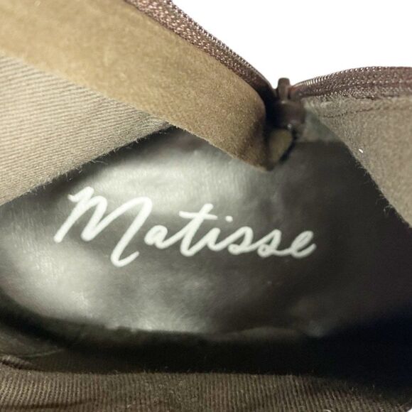 MATISSE Lia Dark Brown Suede Leather Buckle Tall Boots - Picture 6 of 7